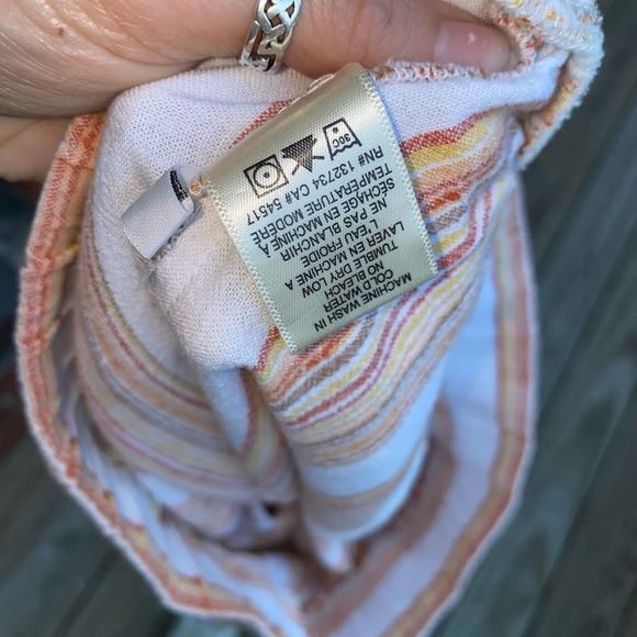 Anthropologie 🐾Cloth & Stone Wide Leg Stripe Cropped Pants, Sz Large, MSRP $118 - Picture 10 of 14